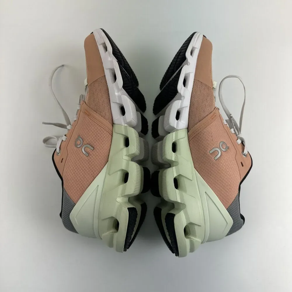 On Running Cloudflyer 4 Sneaker Peach‎ Aloe Swiss Performance Comfort Womens 8.5